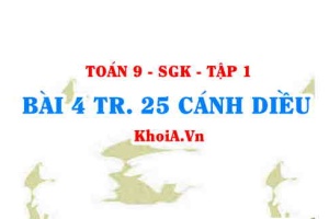 Bài 4 trang 25 Toán 9 Cánh diều Tập 1